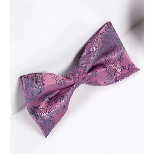Marc Darcy Paisley Bow Tie - Pink