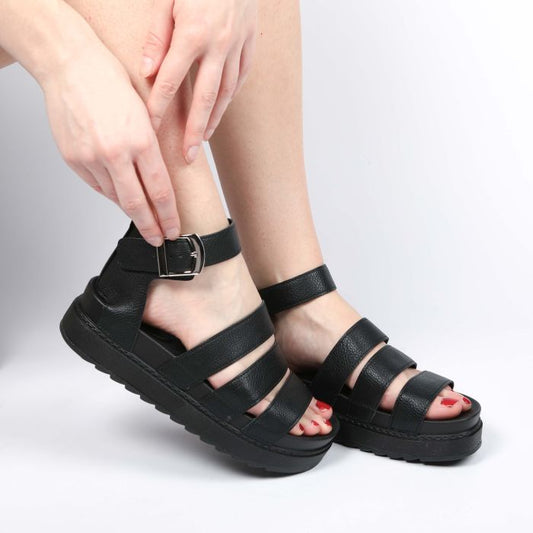 Chunky Gladiator Sandals - Black