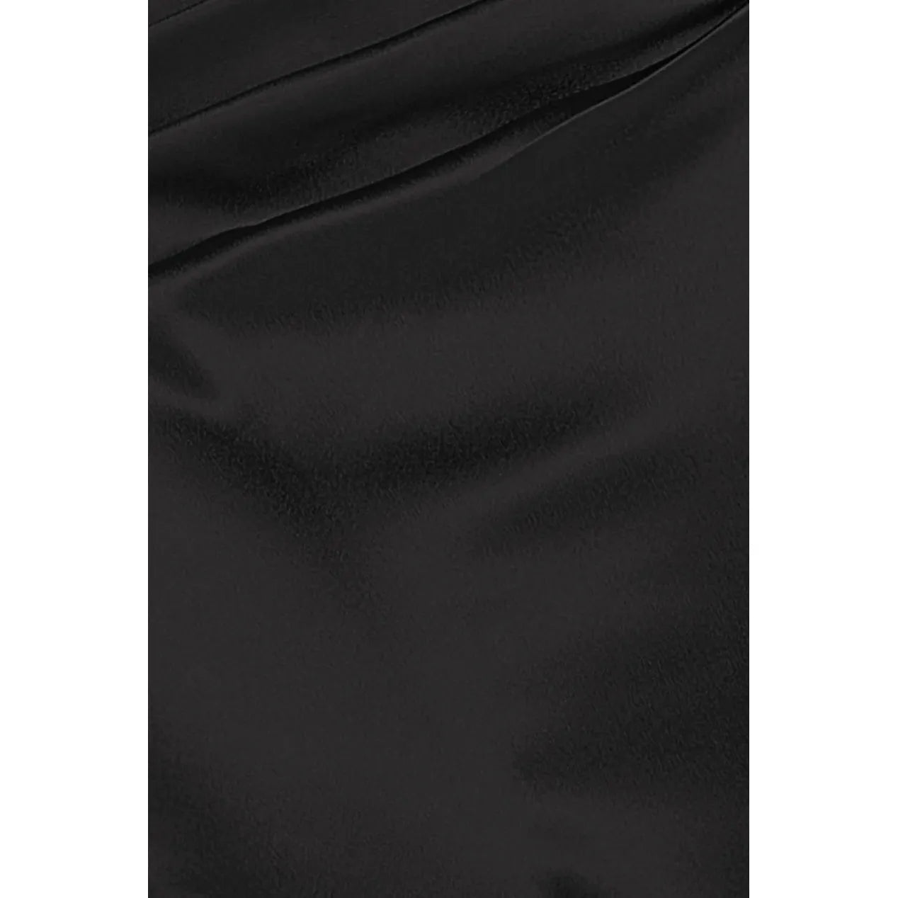 Satin Strapless Maxi Dress - Black