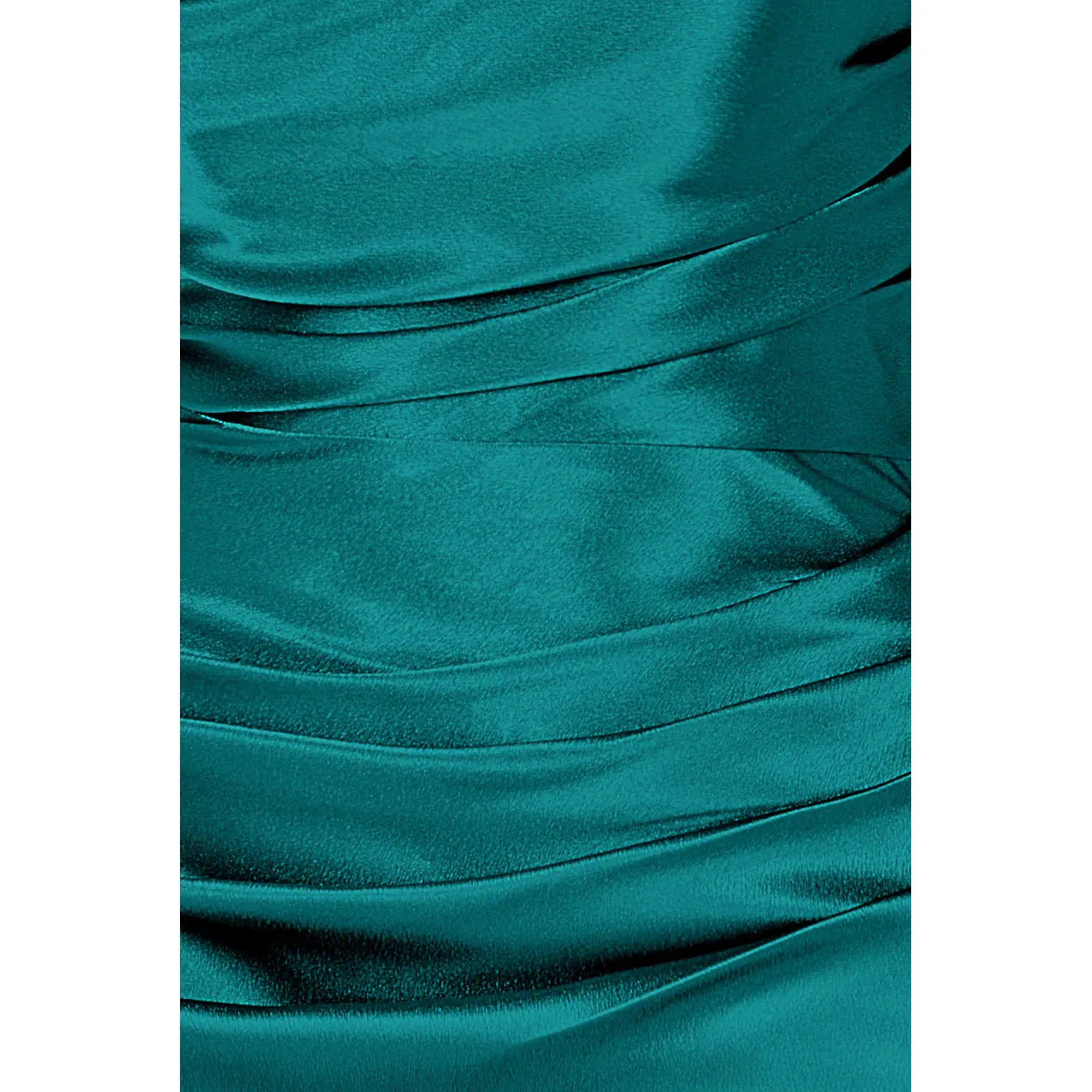 Satin Strapless Maxi Dress - Emerald Green