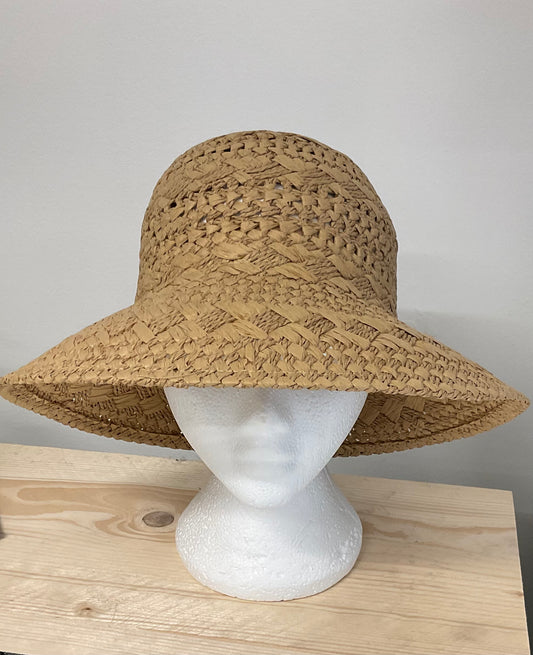 Ladies Straw Bucket Hat