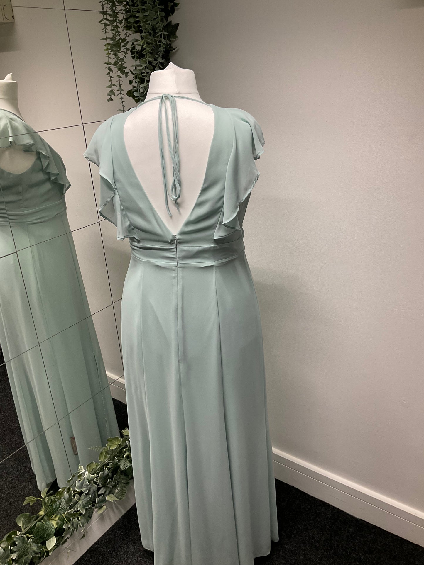 V-Neck Maids To Measure Maxi Dress - Sage