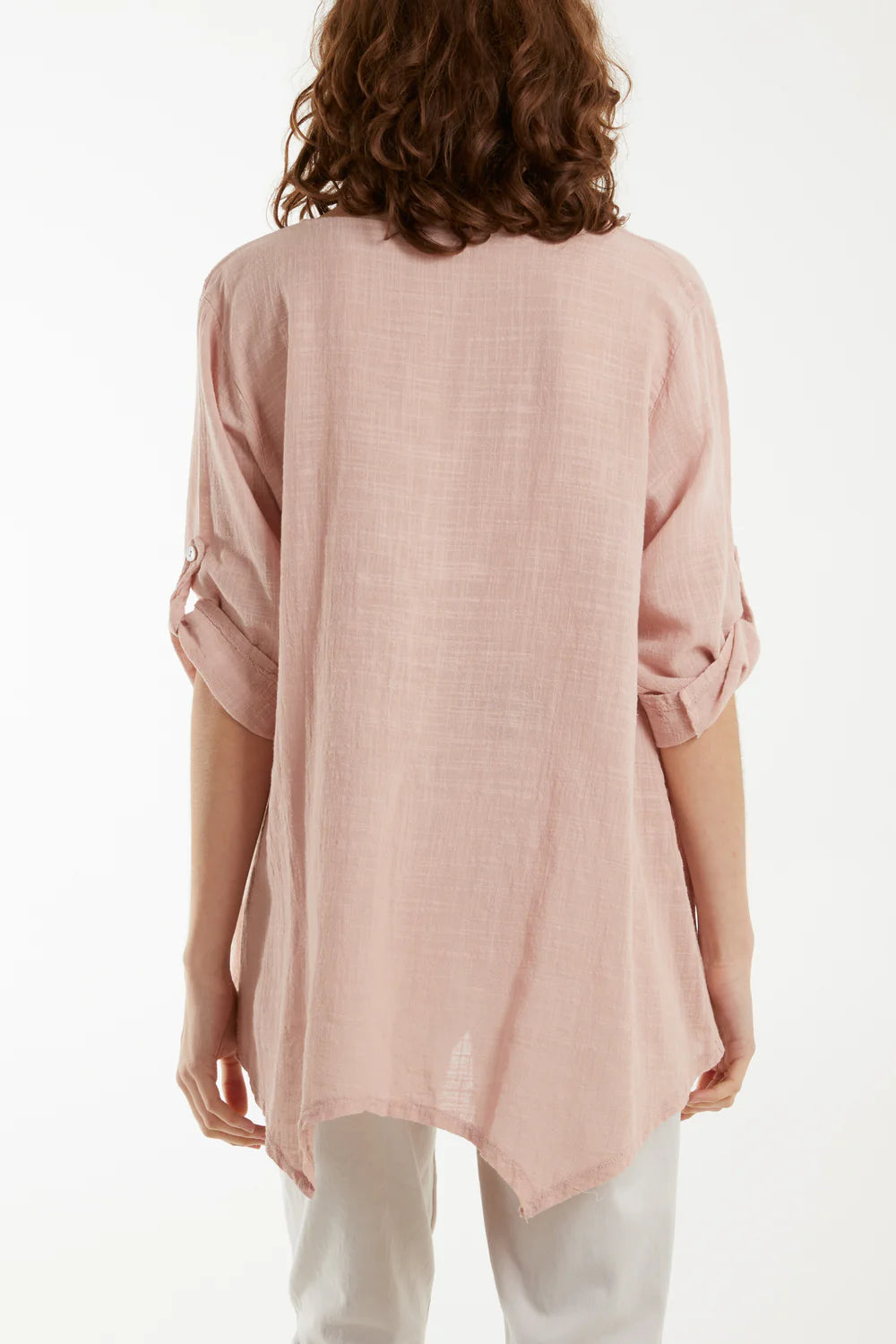 Pure Cotton Front Pocket Top - Pink