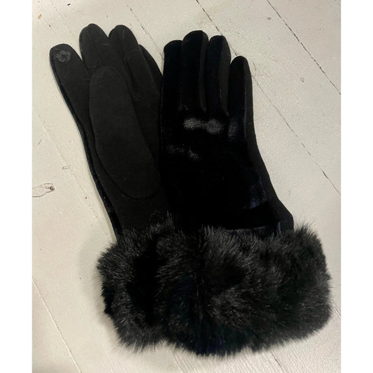 Ladies Gloves - Black Shine