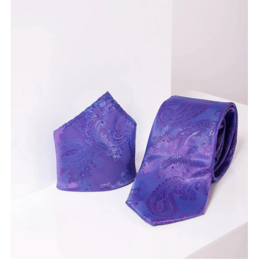 Marc Darcy Paisley 2piece Tie Set - Lilac