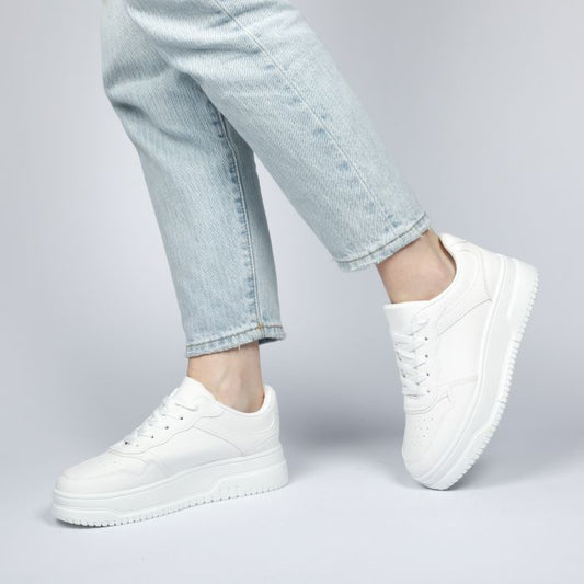 Ladies Chunky Sole Trainer - White