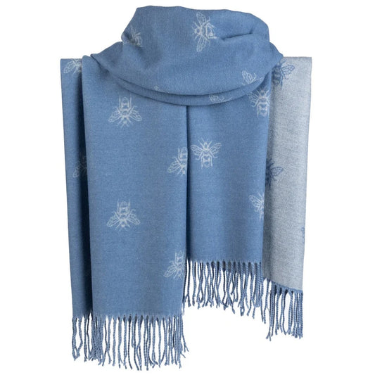 Bee Scarf - Blue