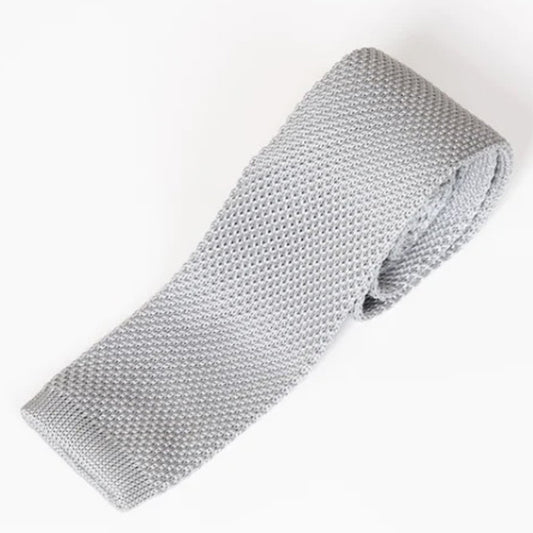 Marc Darcy Knit Tie - Grey