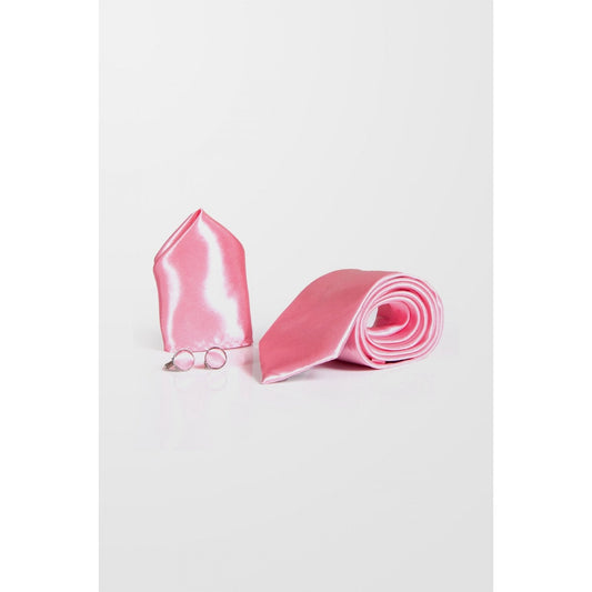 Marc Darcy Satin Tie Set - Blush Pink
