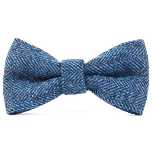 Marc Darcy Bow Tie - Dion Blue Tweed